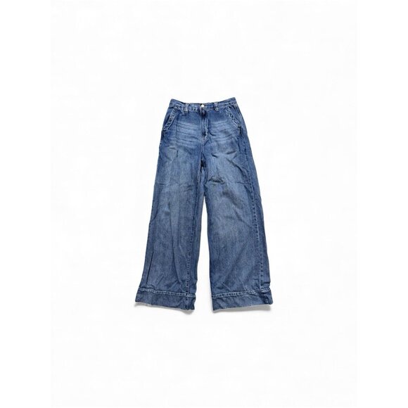 Habitual Wide Leg Jeans Size 4/27 High Rise Cuffed Hem Inseam 29 - Picture 1 of 6